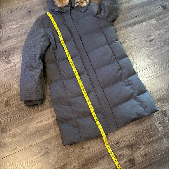 Tory Burch Sasha parka down fill wool quilted winter coat real fur trim - Picture 15 of 16